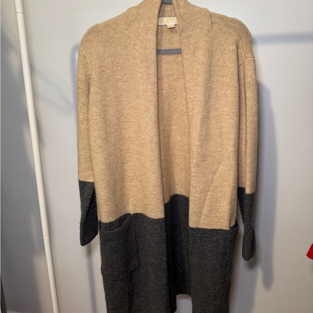 MICHAEL Michael Kors Tan and Gray Cardigan